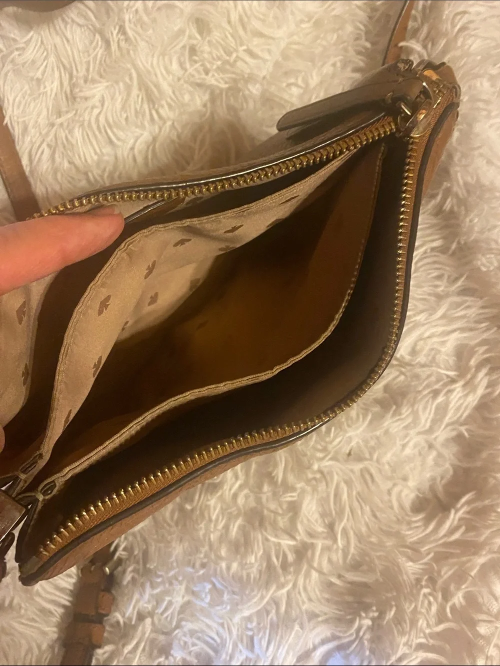 kate spade Pebbled Leather Crossbody Bag - Brown